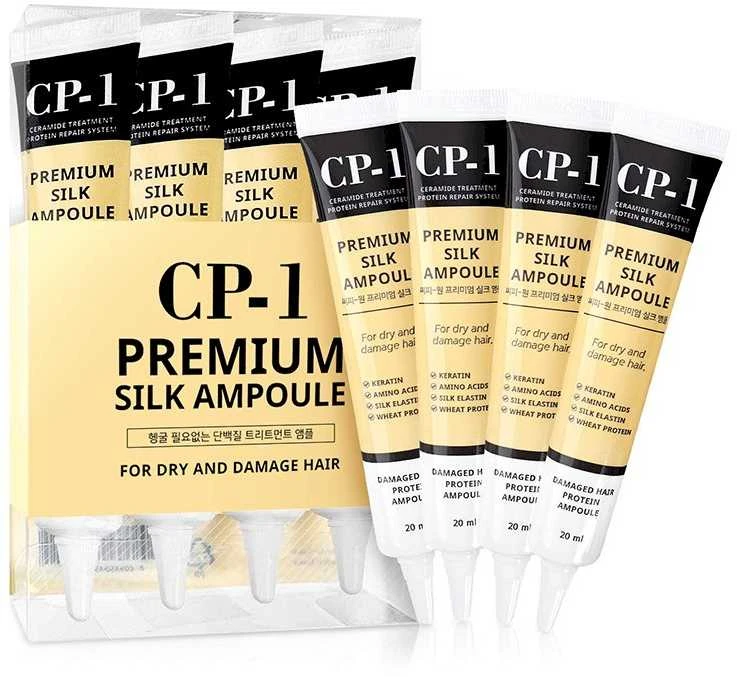 Esthetic House CP-1 RINKINYS Plaukų serumas ŠILKO BALTYMAI CP-1 Premium šilko ampulė 20 ml * 4 vnt.