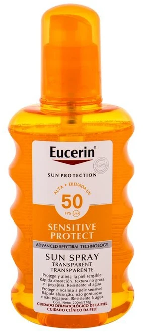 Eucerin Transparent Sensitive Protect SPF 50 skaidrus purškalas nuo saulės, 200 ml