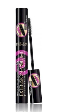 Eveline Cosmetics Eveline Extension 4D Extreme Volume Blakstienų tušas Juodas, 10 ml