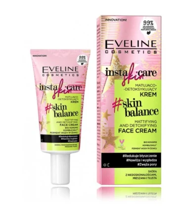 „Eveline Cosmetics Eveline Insta Skin Care Skin Balance“ matinį ir detoksikuojantį veido kremą, 50 ml