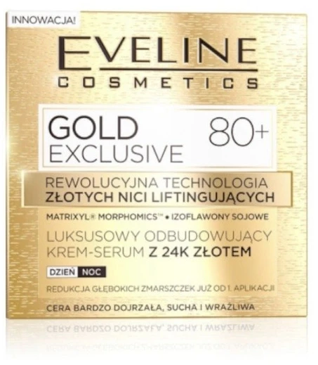 Eveline Cosmetics Gold Exclusive 80+ kremas nuo saulės, 50 ml
