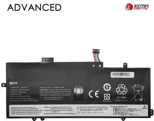 Extra Digital L18M4P72 Baterija for Lenovo Nešiojamas kompiuteris 3570mAh