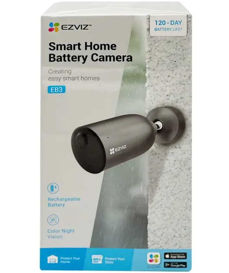 EZVIZ | IP kamera | CS-EB3 | Kulka | 3 MP | 2,8 mm/F2,0 | IP66 | H.264, H.265 | „Micro SD“, maks. 256 GB
