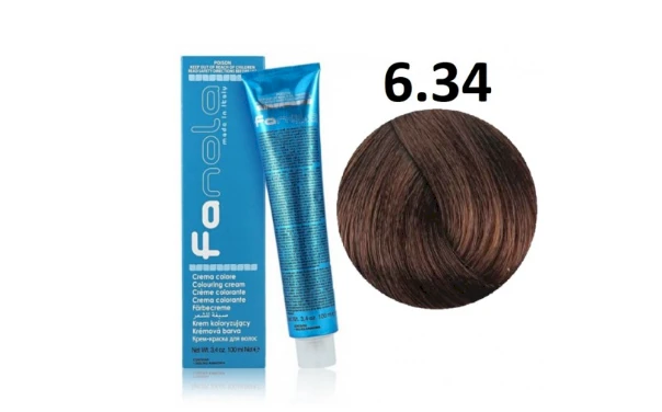 Fanola Color Professional plaukų dažai, kreminis 6.34, 100 ml
