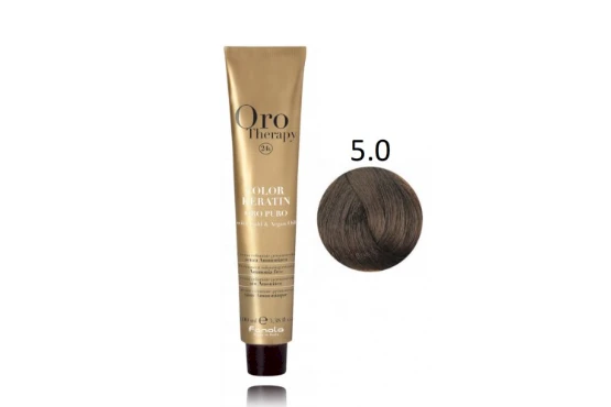 Fanola Oro Therapy Color Keratin Oro Pure 5.0 plaukų dažai, 100 ml
