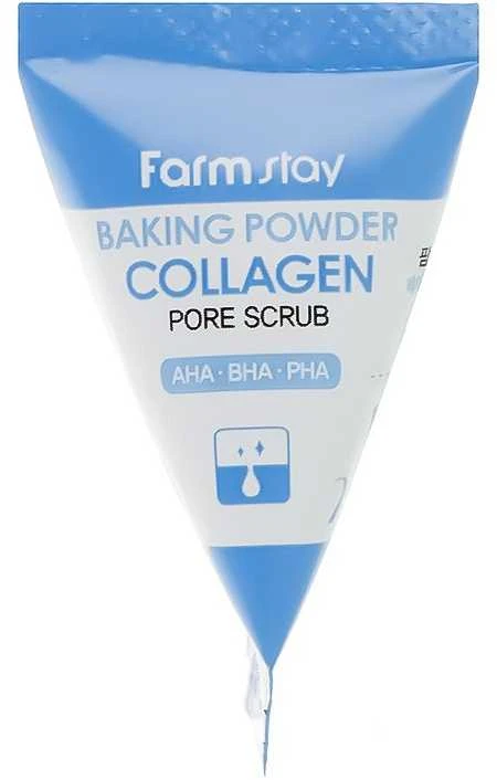 Veido šveitiklis FarmStay Baking Powder Collagen Pore Scrub 7 ml