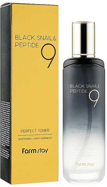 Veido tonikas FarmStay Juodas Snail&Peptide Perfect Toneris 120 ml