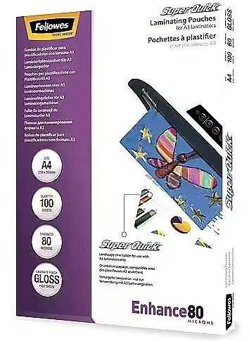 Fellowes Laminavimo vokeliai BERGAI, 80 mic, A4, 100 vnt.