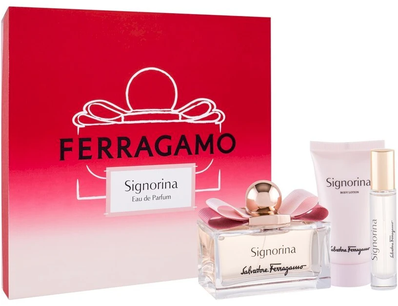 Salvatore Ferragamo Signorina rinkinys moterims (EDP, 100 ml + kūno losjonas, 50 ml + EDP, 10 ml)