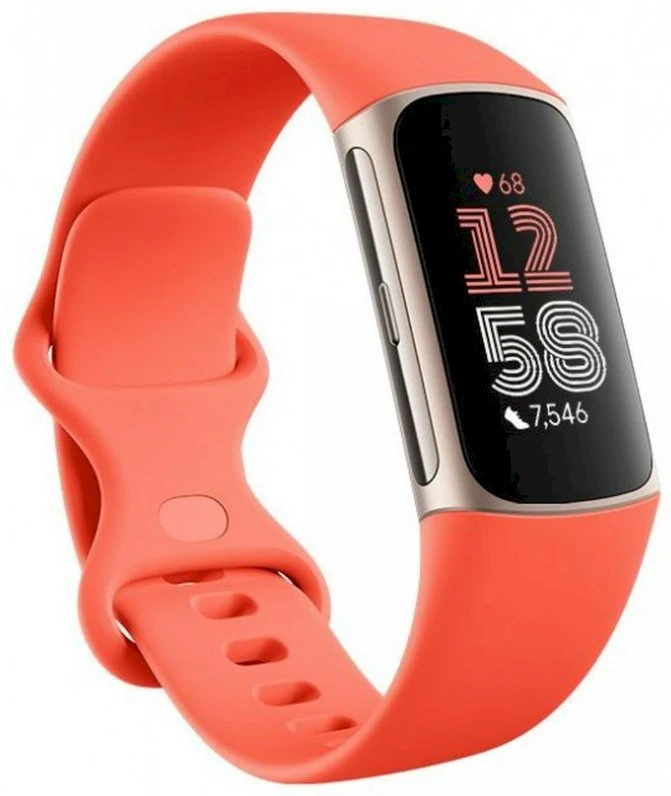 Išmanusis laikrodis Fitbit "Activity tracker Charge 6" Spalva: koralų/šampano (GA05184-EU)