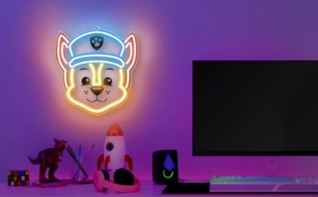 Pakabinamas šviestuvas Plastrol Pakabinamas neoninis LED "Paw Patrol" ant stiklo - Chase OW-130346