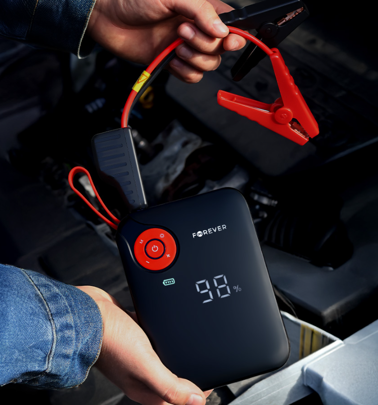 TelForceone Forever jump starter 4in1 JS-400 7200mAh juodas-red