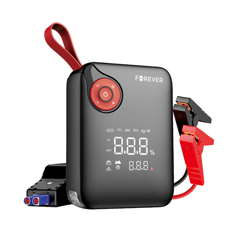 TelForceone Forever jump starter 4in1 JS-400 7200mAh juodas-red
