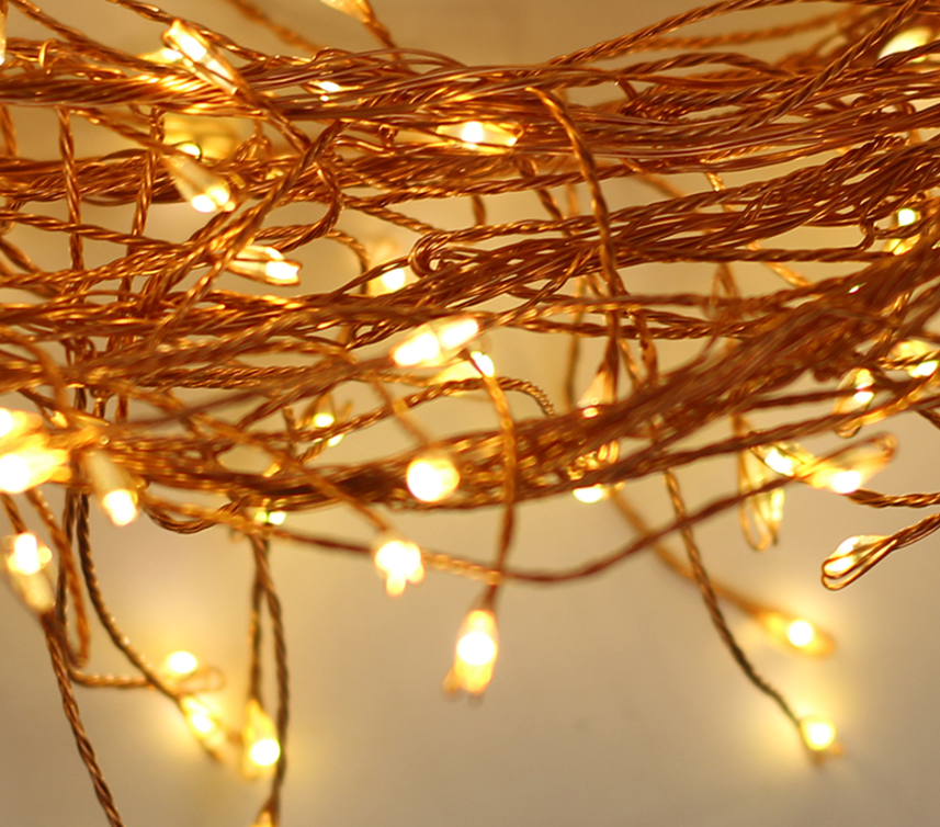 TelForceone String Light COPPER TWIG CLF-02 480LED šiltai balta 3m + 5m laidas Forever Light