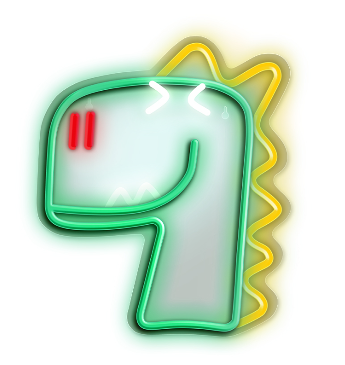 TelForceone Neoninis LED JURASSIC DINO žalias FLNJ02"Forever" šviesiai