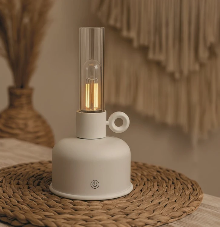 „Telforceone Forever Light Vintage Petroleum“ LED lempa FLR-05, šviestuvas, rusvai geltonas