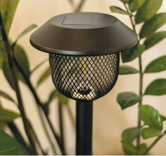 Telforceone Forever Light saulės energija varomas LED šviestuvas plieniniu stulpu SUNARI FLS-30 juodas
