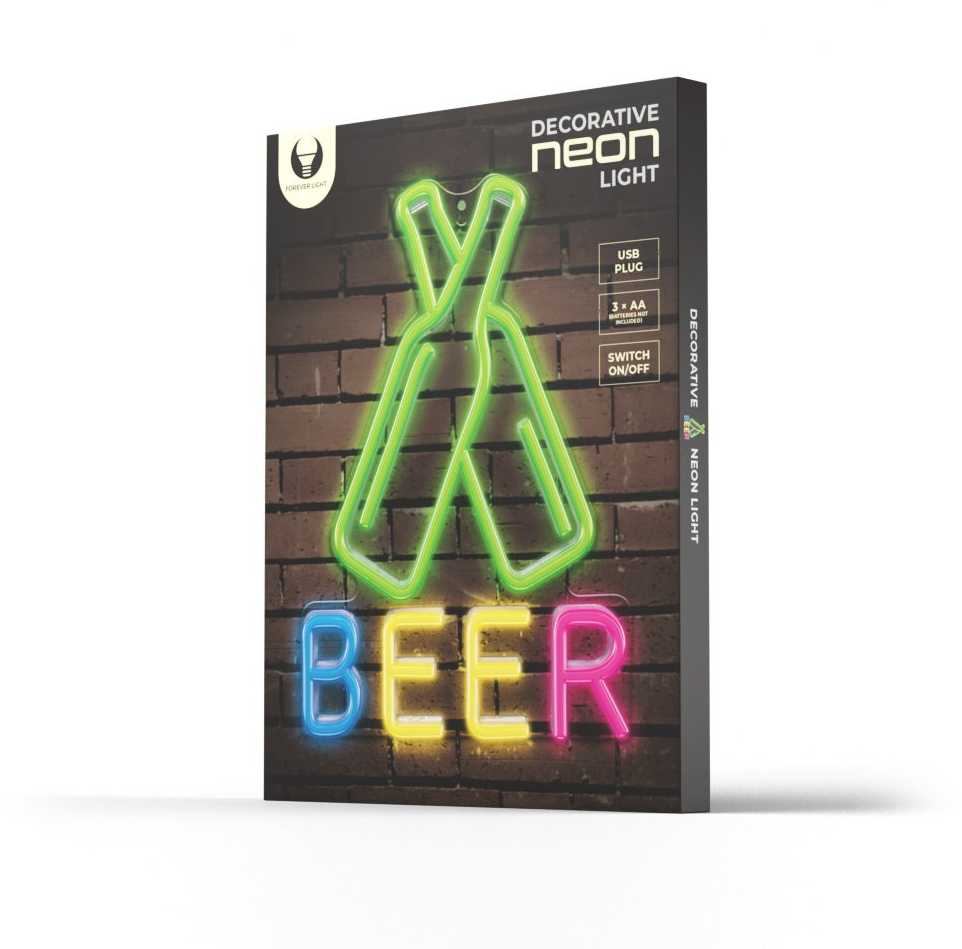 TelForceone Neoninis PLEXI LED ALUS daugiaspalvis FPNE08 Forever Light