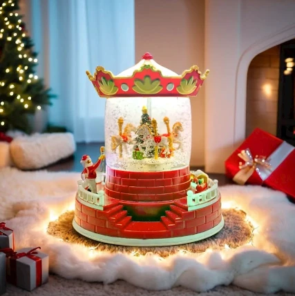 Sieninis šviestuvas Christmas Snow Globe žibintas CAROUSEL FLX-4 Forever Light