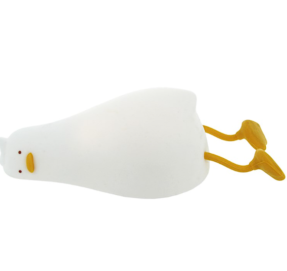 TelForceone LED naktinė lempa LAZY DUCK FNL-01 baltos spalvos silikoninė Forever Light