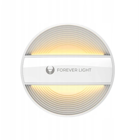 LED naktinė lempa apvali PURE FLC-20 ALMA PIR balta 500mAh Forever Light