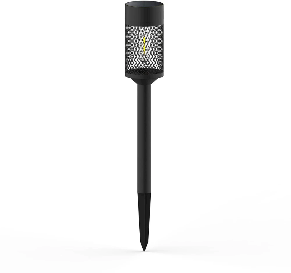 „Telforceone Forever Light“ saulės energija varomas LED šviestuvas plieniniu stulpu SUNARI FLS-15 juodas