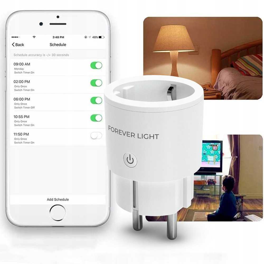 Sumuštinių keptuvas Forever Light išmanusis kištukinis lizdas Wi-Fi 240V 10A – FLSP10B