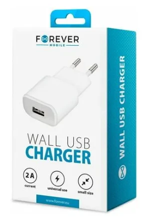 Forever sieninis įkroviklis 2xUSB 2,4A LS-03 baltas
