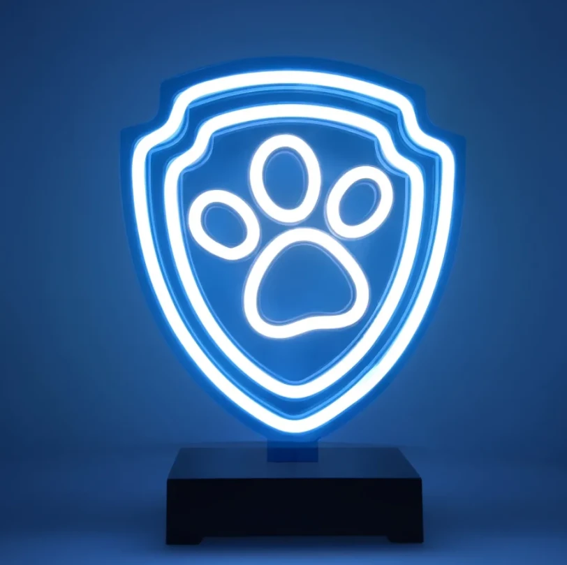 Spin Master Psi Patrol Neoninė LED lempa su stovu Paw Patrol – Paw OW-120246
