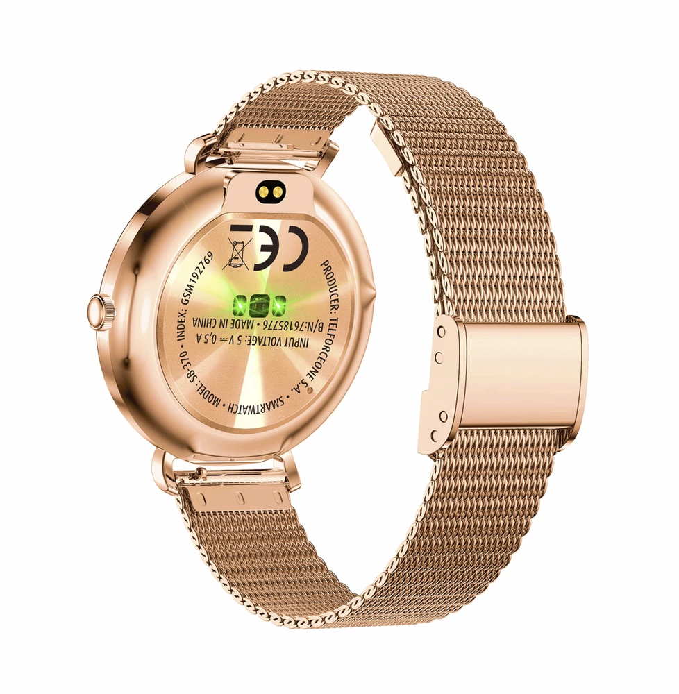 Forever Išmanusis laikrodis Lucca SB-370 Rose Gold - Leopard Print