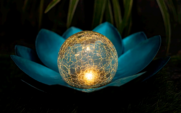 TelForceone SUNARI saulės lempa LED FLS-70 Lotus Flower Mėlyna 3000K 600mAh Ni-MH Forever Light