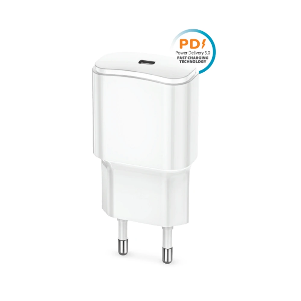 Forever TC-01-20C PD QC įkroviklis 1x USB-C 20W baltas