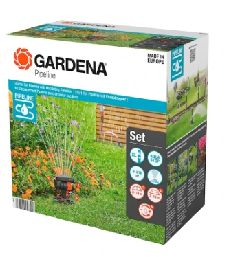 Gardena Pradinis vamzdyno rinkinys su svyruojančiu purkštuvu