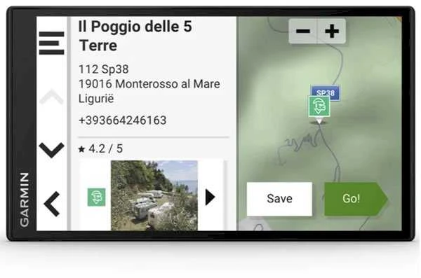 Garmin Camper 795 7 col. palydovinės navigacijos įrenginys kemperiams su tiesiogine eismo informacija