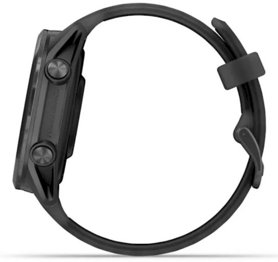 Išmanusis laikrodis Garmin Forerunner® 570 - 42mm Pilkai melsvos spalvos aliuminis su permatomu juodu / juodu dirželiu