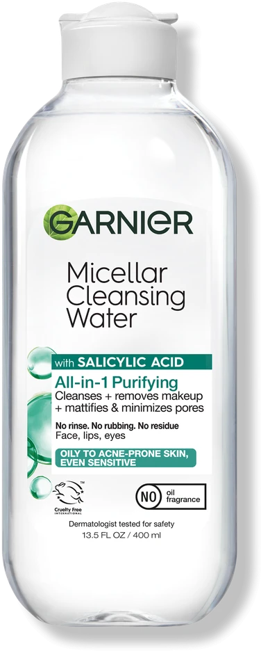 Garnier Micellar Vanduo 2in1 Salicylic micelinis vanduo veidui, 400 ml
