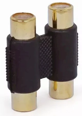 GEMBIRD A-2RCAFF-01 Gembird audio dvigubas RCA (F) į RCA (F) jungtis, juodas