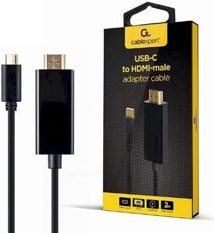GEMBIRD USB-C male to HDMI-male adapter 4K 30Hz 2m juodas
