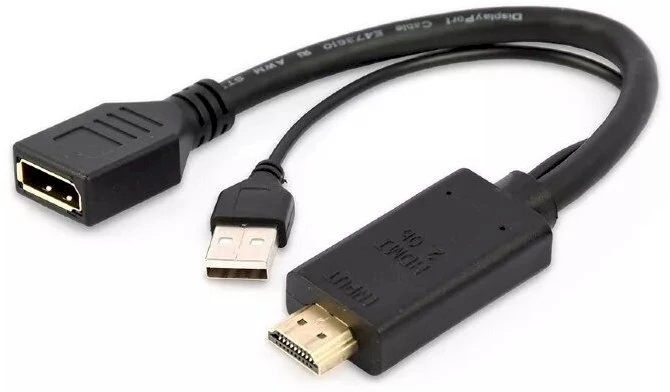 GEMBIRD A-HDMIM-DPF-01 aktyvus 4K HDMI į DisplayPort adapteris, juodas