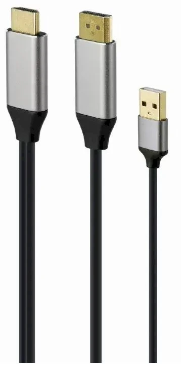 GEMBIRD Active 4K HDMI kištukas su DisplayPort kištuku adapterio kabelis 2m juodas