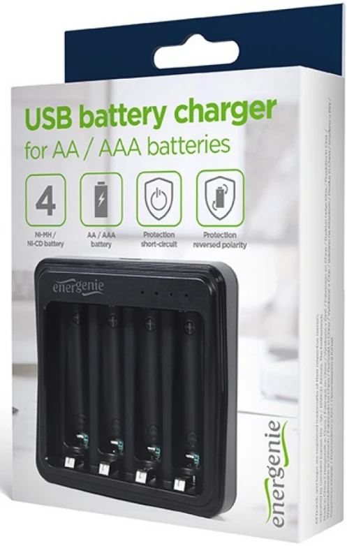 Gembird Baterijų įkroviklis USB / 4x AA/ AAA