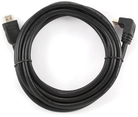 GEMBIRD CC-HDMI490-10 Gembird 90 laipsnių HDMI kištukas-kištukas kabelis su auksinėmis jungtimis, 3m
