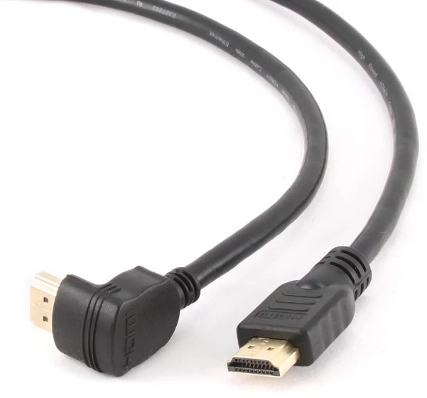 GEMBIRD CC-HDMI490-10 Gembird 90 laipsnių HDMI kištukas-kištukas kabelis su auksinėmis jungtimis, 3m