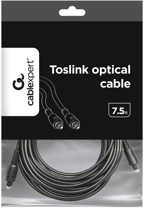 GEMBIRD CC-OPT-7.5M Gembird Toslink optinis kabelis, juodas, 7.5m