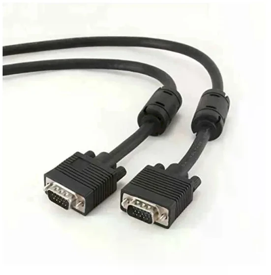 Gembird „Cablexpert Premium VGA HD15M/HD15M“ dvigubai ekranuotas su 2 ferito šerdimis, 15M kabelis, Juodas | Cablexpert