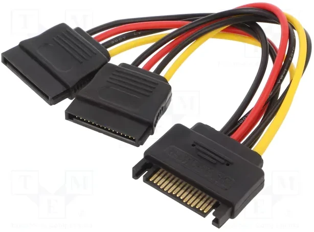 GEMBIRD CC-SATAM2F-01 maitinimo skirstytuvas SATA 15 kontaktų -> 2x SATA HDD - tiesus