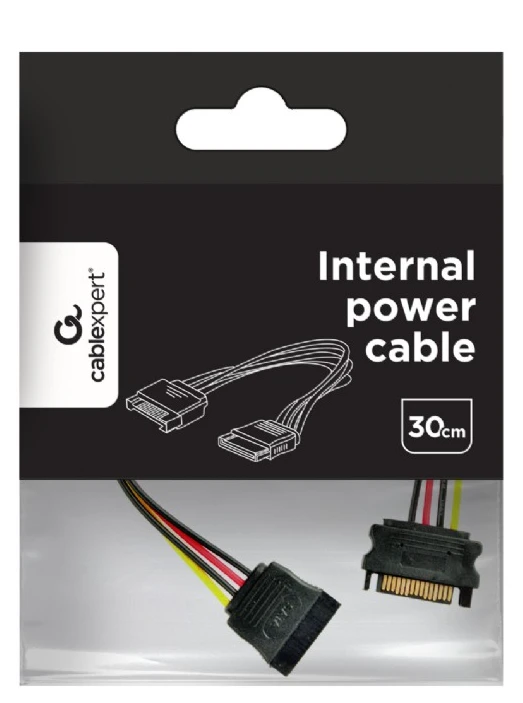 GEMBIRD CC-SATAMF-01 SATA maitinimo prailginimo kabelis 15 kontaktų M/F 30 cm