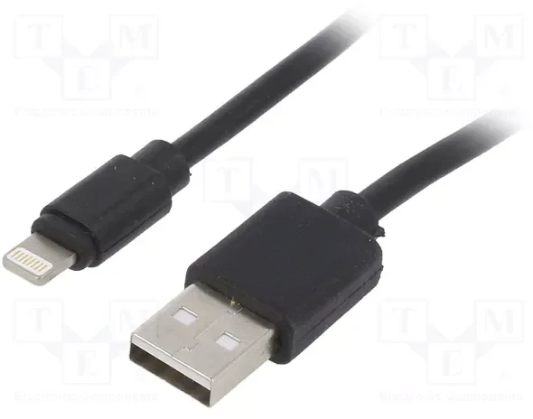 GEMBIRD CC-USB2-AMLM-1M USB duomenų sinchronizavimo ir įkrovimo 8 kontaktų kabelis 1m juodas