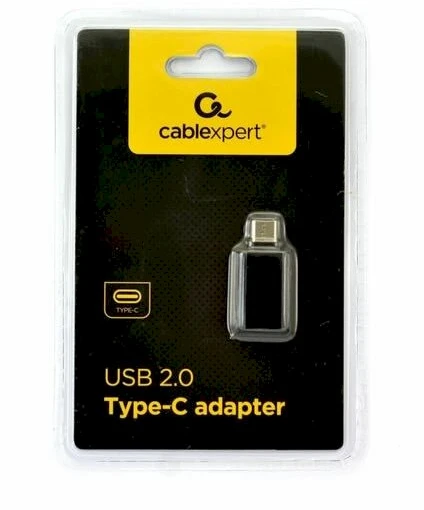 GEMBIRD CC-USB2-CMAF-A Gembird adapteris USB C tipo kištukas (M) į USB A tipo (F), juodas