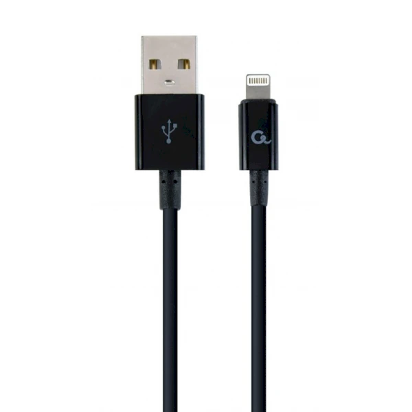 GEMBIRD CC-USB2P-AMLM-1M Gembird 8 kontaktų įkrovimo ir duomenų kabelis, 1 m, juodas